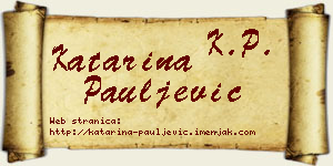 Katarina Pauljević vizit kartica